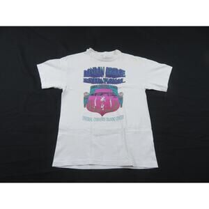 London Bridge Invitational Gymnastics White T-Shirt Sz S 90s